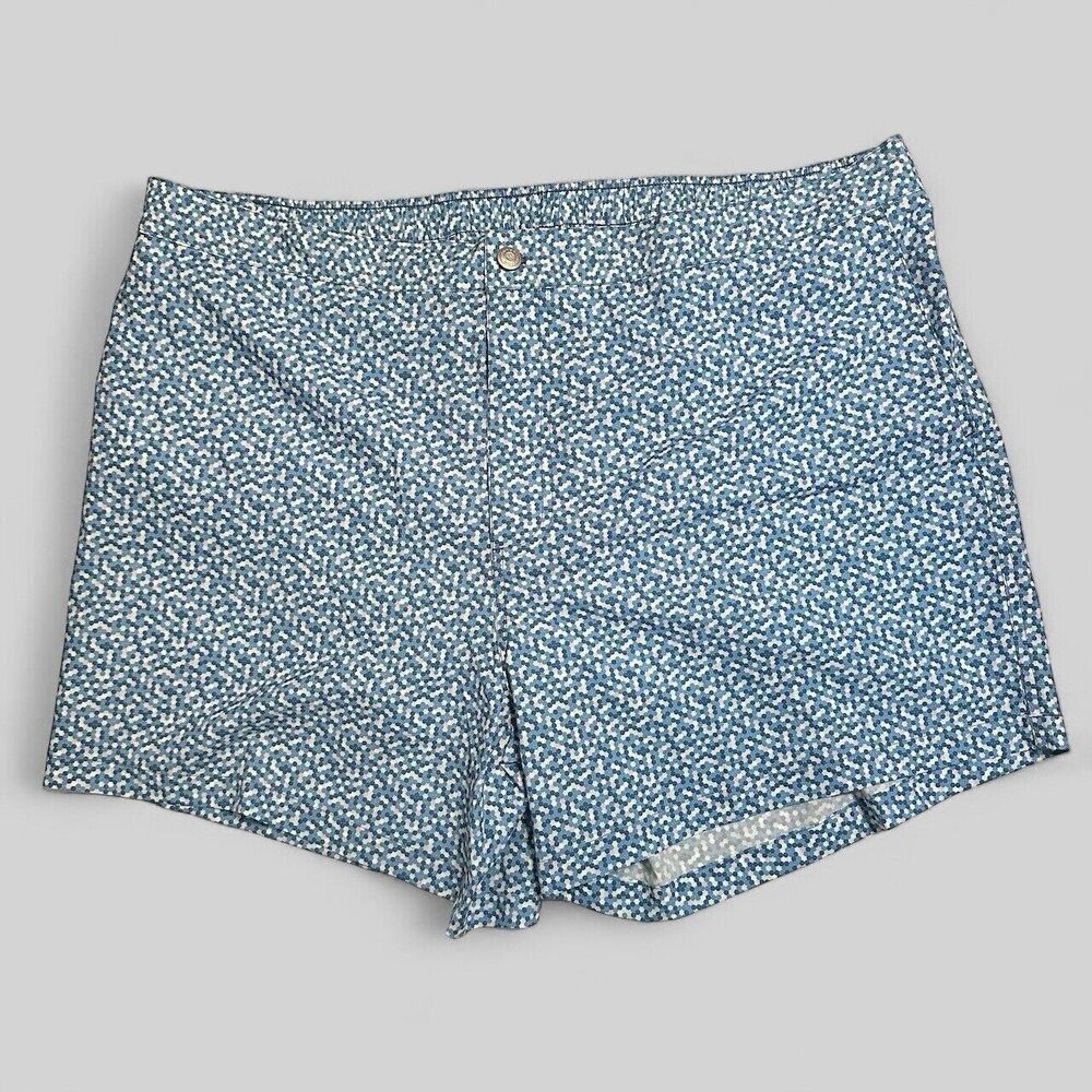 Peter Millar Crown Crafted Men's Size XXL Blue Dot Printed Swim Trunk 2XL NWT
